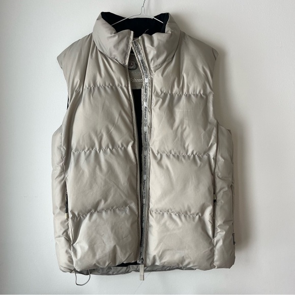 Fahrenheit winter puffer vest neutral beige with pockets - Picture 8 of 10
